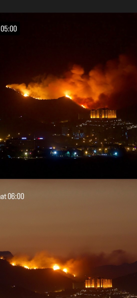 Forest fire in Kargıcak Alanya