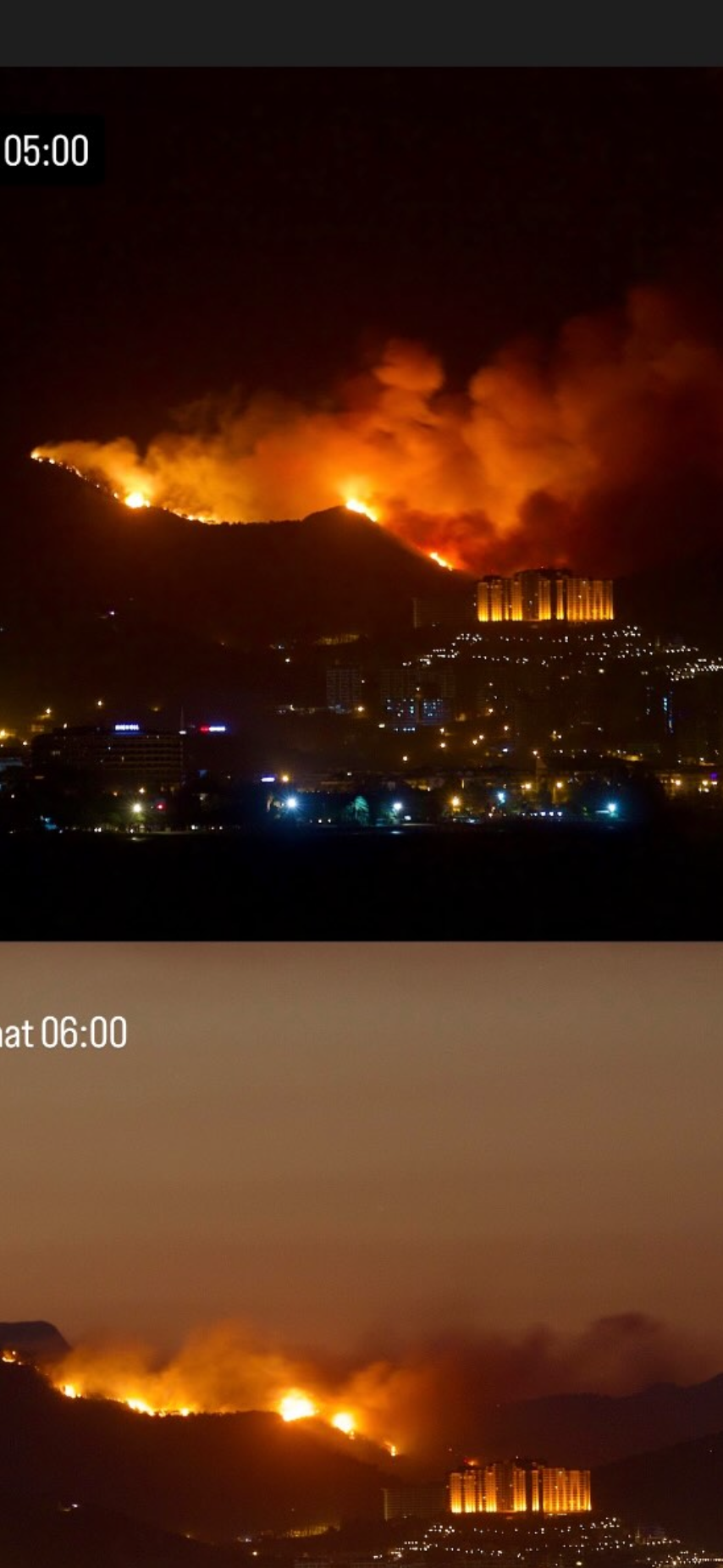 Forest fire in Kargıcak Alanya